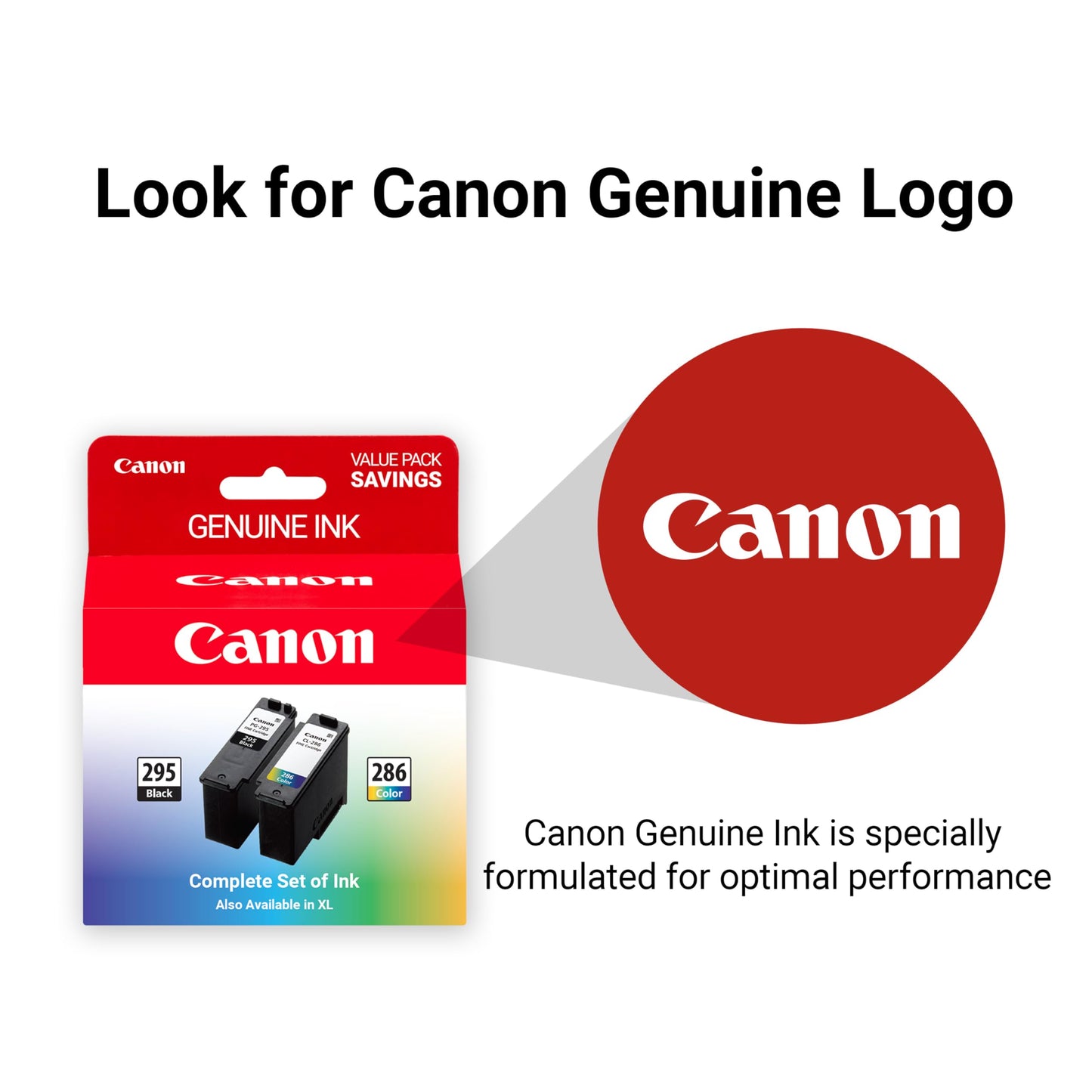 Canon PG-295 / CL-286 Genuine Ink Value Pack (2 Cartridges), Compatible with TR7120, TS6520, TS4320