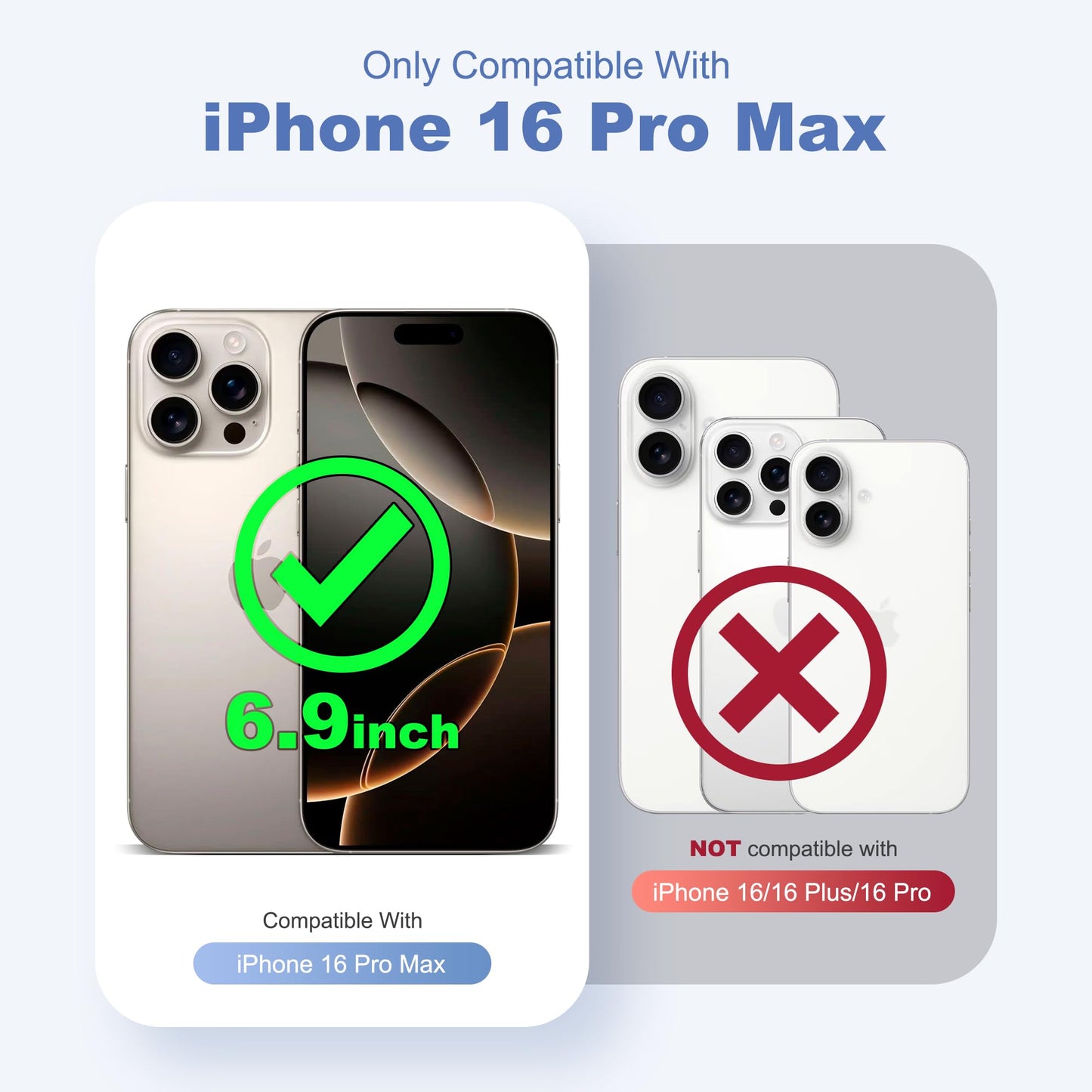 UTPPVX Compatible with iPhone 16 Pro Max Case with Magnetic Ring Stand [Compatible with Mag-Safe] [Built-in Screen Protector] Military-Grade Drop