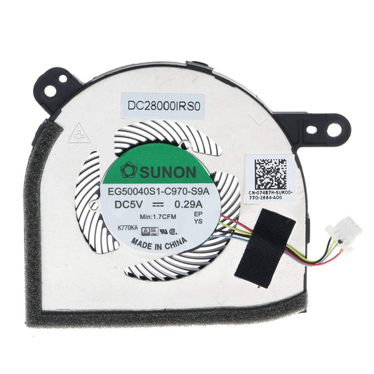 CPU Cooling Fan for Dell Latitude 5285 5290 DC28000IRS0 07487H 0HFV18