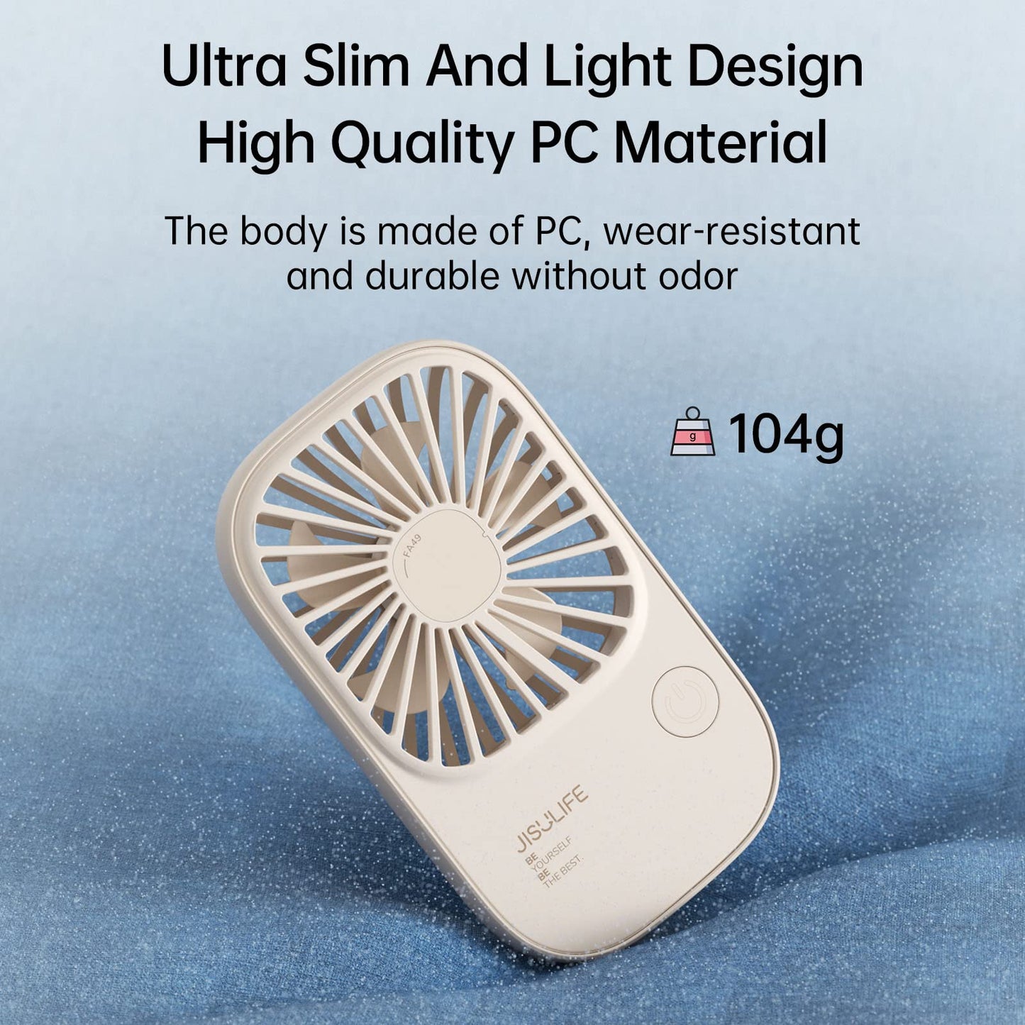 JISULIFE Handheld Mini Lash Fan with Bracket, Small Portable USB Rechargeable Personal Makeup/Eyelash Fan with 3 Speeds for Women Mom Girls Office