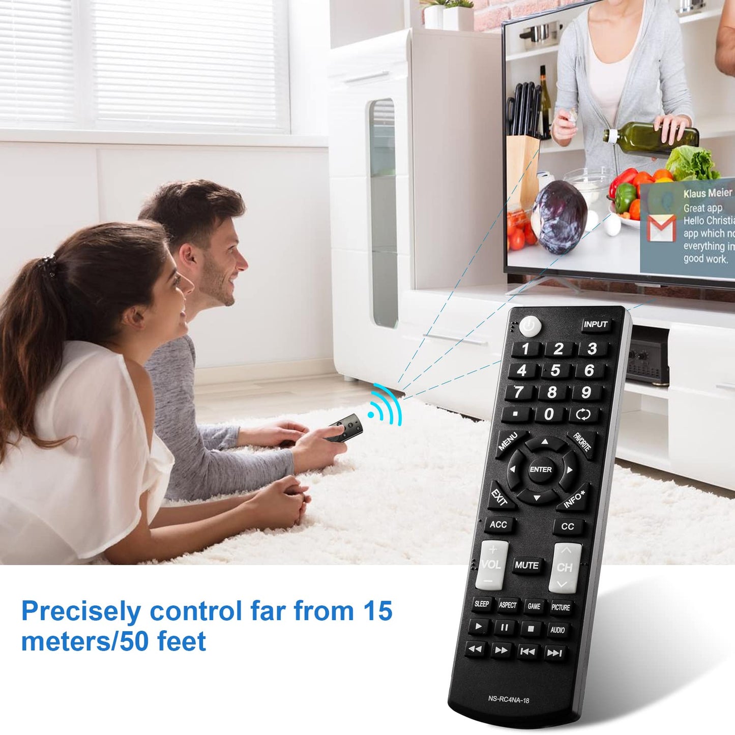 New Universal Replacement Remote Control Fit for All Insignia TVs One Year Warranty