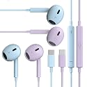 2 Packs USB C Headphones?Type C for iPhone Wired Headphones for iPhone 16/15/17 Earbuds with Mic and Volume Control?Hi-Fi Stereo In Ear Earphones