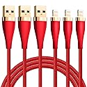 Lightning Cable [MFi Certified] - iPhone Charger [3Pack 6ft] Nylon Braided Lightning to USB A Fast Charging Syncing Transfer Cord Compatible…