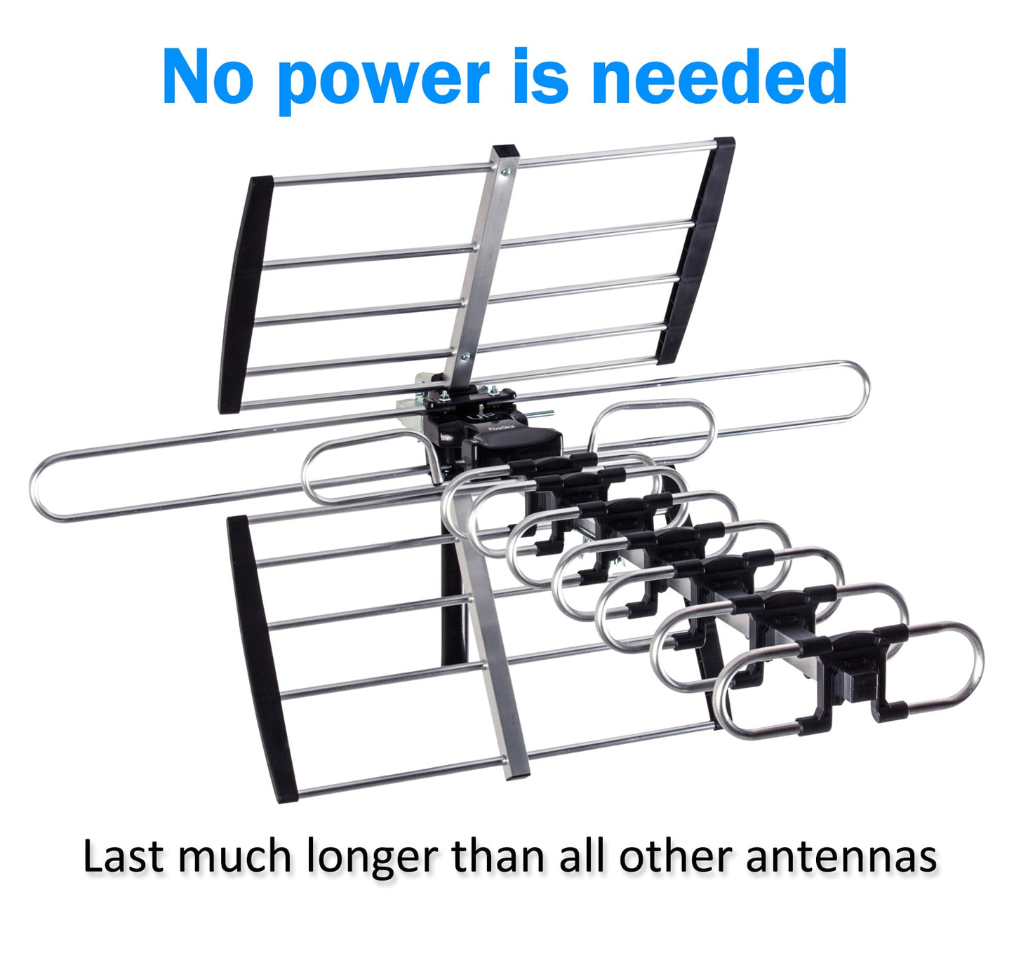 Five Star Outdoor HDTV Antenna up to 200 Mile Long Range, Attic or Roof Mount TV Antenna, Long Range Digital OTA Antenna for 4K 1080P VHF UHF Supports