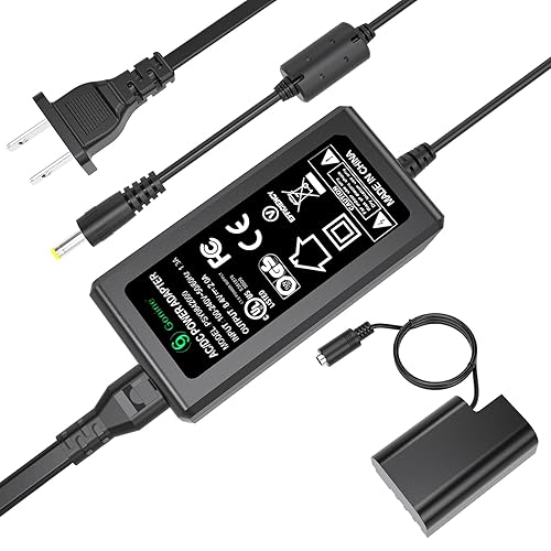 Gonine DMW DCC12 Camera Power Supply GH5 GH4 Dummy Battery for Panasonic Lumix DC-G9 DMC-GH3 GH3K GH4K GH3H GH4H G9 G9L G9K, AC8 AC10 AC Adapter