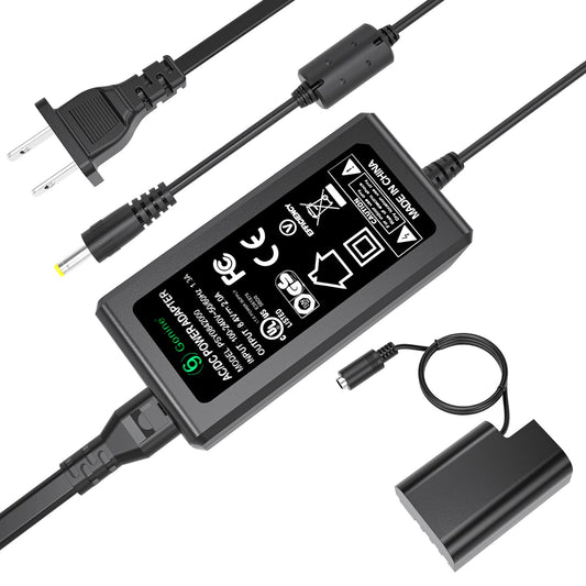 Gonine DMW DCC12 Camera Power Supply GH5 GH4 Dummy Battery for Panasonic Lumix DC-G9 DMC-GH3 GH3K GH4K GH3H GH4H G9 G9L G9K, AC8 AC10 AC Adapter