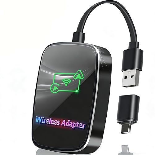Omeyo Wireless CarPlay Adapter for CarPlay & Android Auto, Auto Connect 2026 Wireless Upgrade, Plug & Play 5.8GHz WiFi in 10s, Stable No Lag