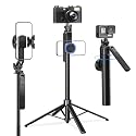 UBeesize 70'' Magnetic Selfie Stick Tripod for iPhone, MagSafe Tripod with 2-in-1 Phone Clamp & 1/4'' Screw Mount, Phone Tripod Stand with Remote