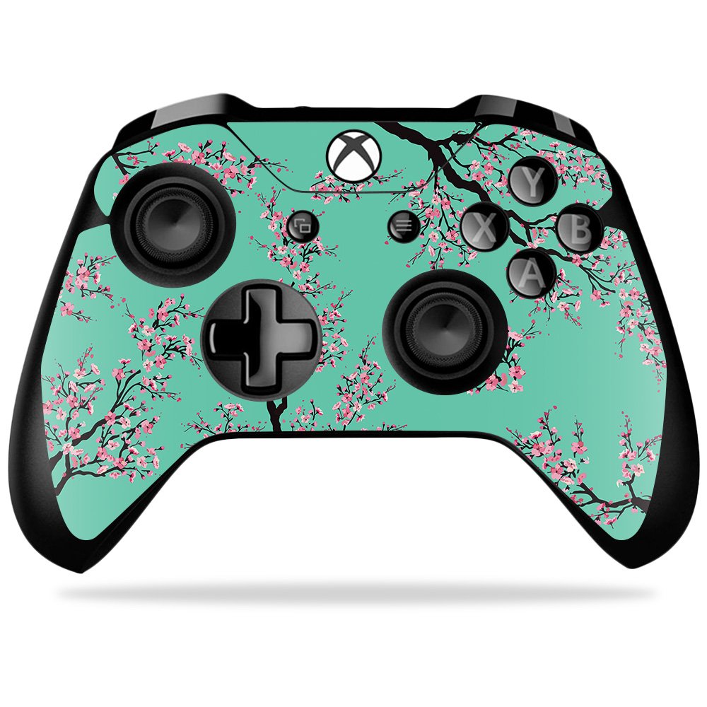 MightySkins Skin Compatible with Microsoft Xbox One X Controller - Cherry Blossom Tree | Protective, Durable, and Unique Vinyl wrap Cover | Easy