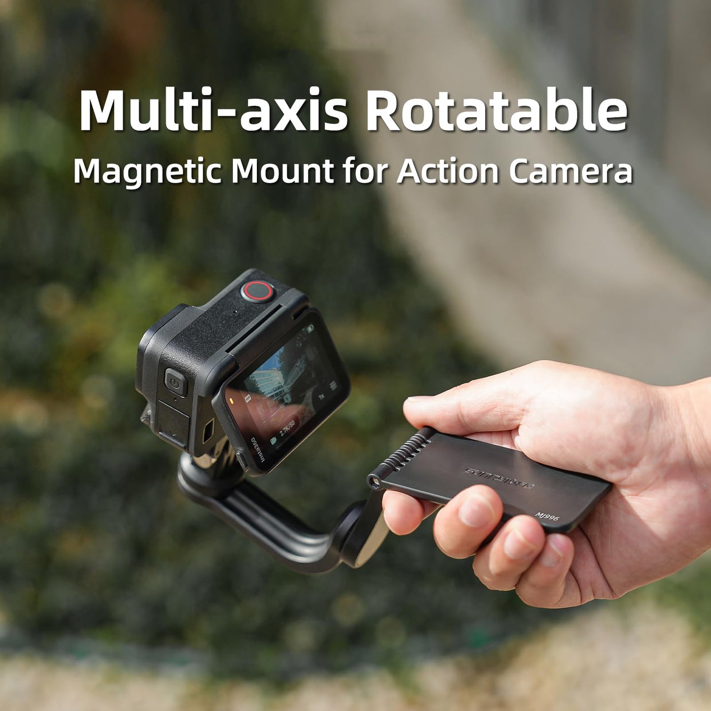 CAPART Action Camera Magnetic Mount for Go Pro Hero 13 12 11/ Insta360 X5 X4 X3 ACE PRO/DJI OSMO 360 Nano Action 5 Pro 4 3 Pocket 3 2, Rotatable