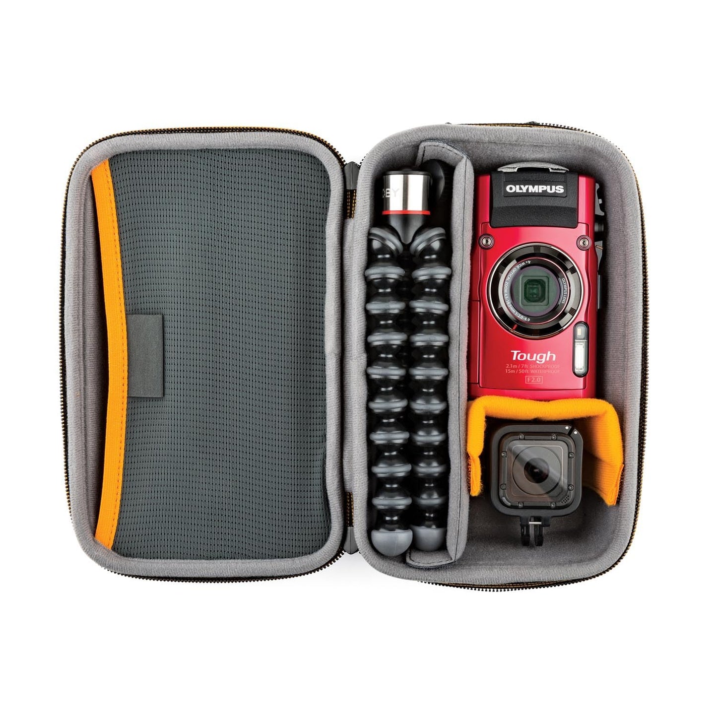 Lowepro Hardside CS 60 Case for Small Drone, Mirrorless Cameras or 2 Action Cameras, 1-2 Lenses, Accessories, 14.00 x 8.51 x 22.71 cm, Black