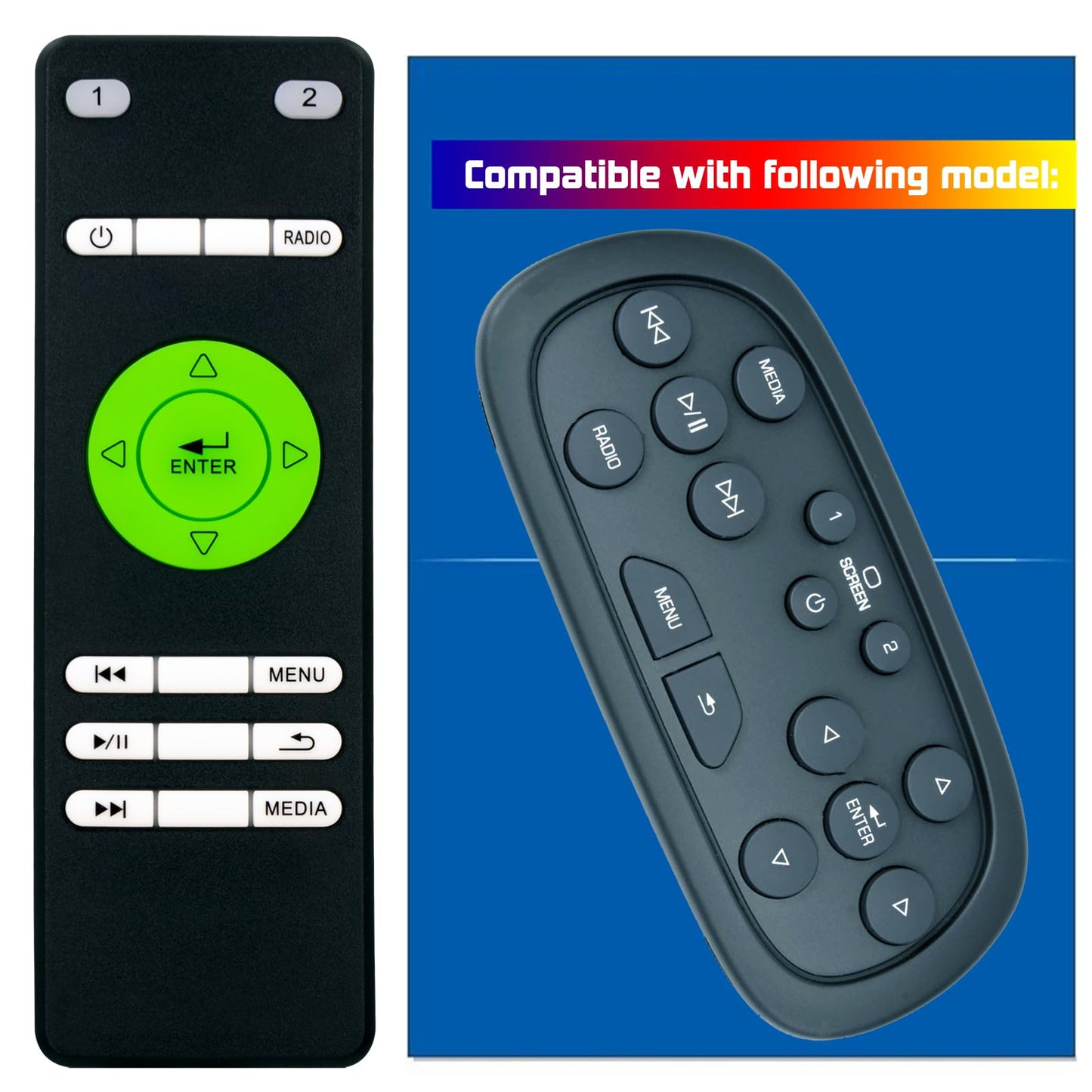 Replacement Remote Control for 2014 2015 2016 2017 2018 2019 2020 Cadillac Escalade DVD Entertainment System