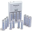 Panasonic eneloop Rechargeable Batteries Power Pack; 10AA, 4AAA, and Advanced Individual Battery Charger