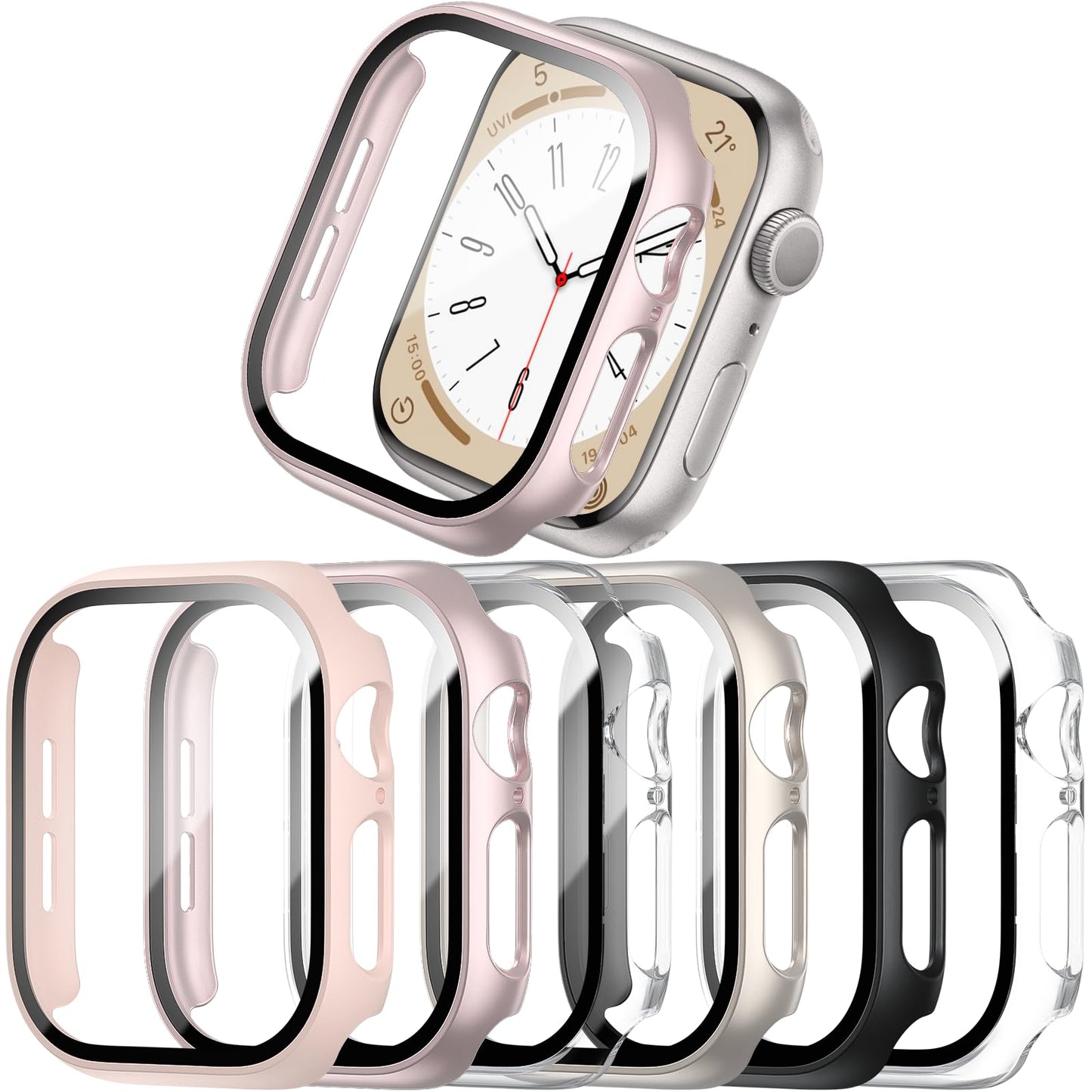 Case with Tempered Glass Screen Protector for Apple Watch Series 11/10 42mm