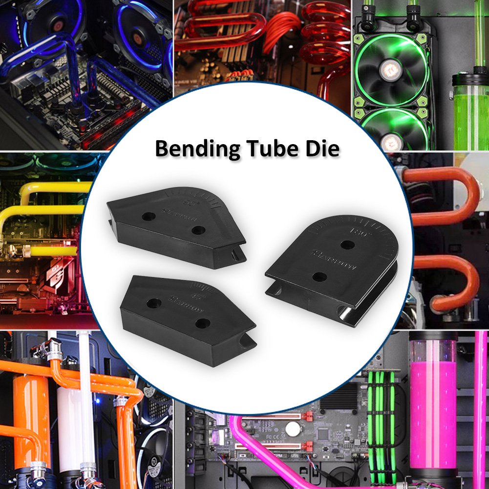 3Pcs Acrylic Hard Pipe Bend Die Tube Tool for 14MM Tube PC Computer Water Liquid Cooling System Kits