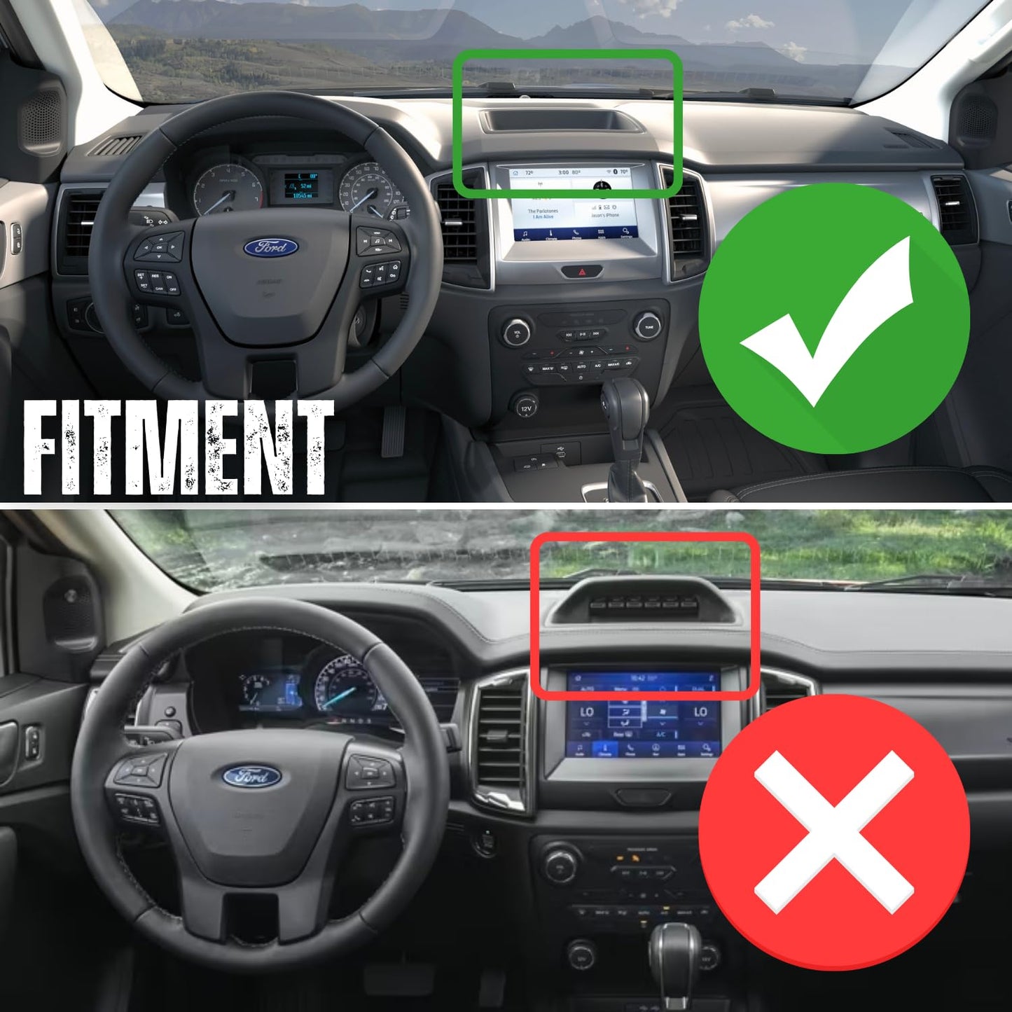 Bulletpoint RubiGrid Metal Dash Mount Phone Holder Multi-Device Mount Compatible with 2019-2023 Ford Ranger