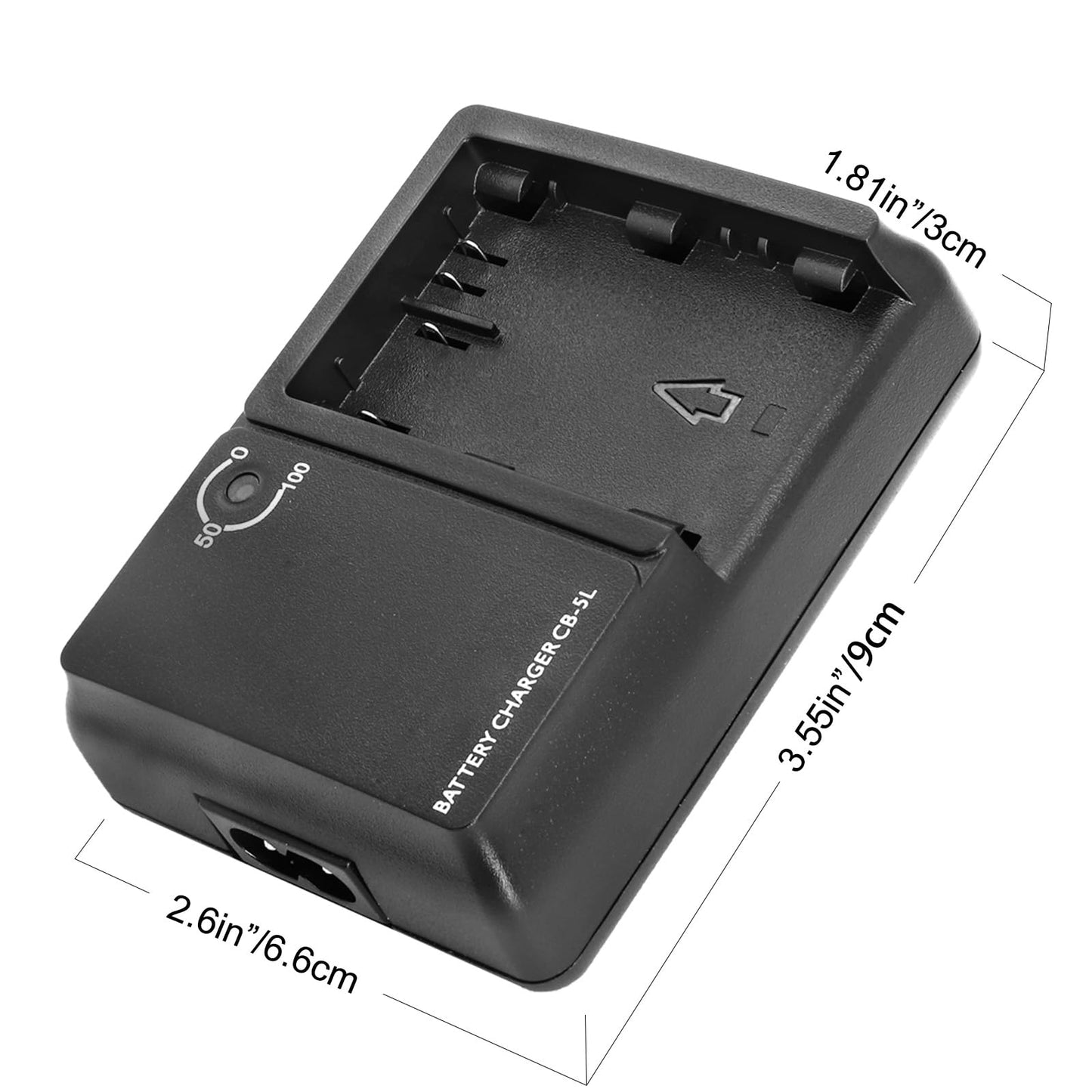 Vortiscape BP-511 BP-511A Battery Charger for Canon EOS 5D 50D 40D 30D 20D 10D Rebel G1 G2 G3 G5 G6 Pro1, Replacement for CB-5L, Fast Charging