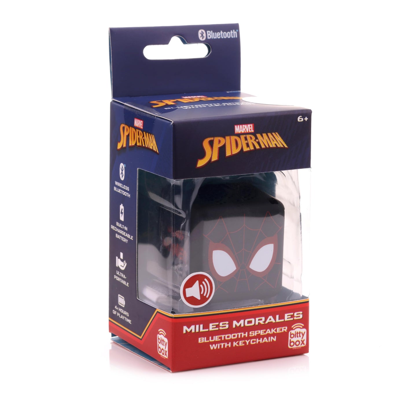 Bitty Boomers Marvel: Miles Morales - Bitty Box 1.3 Inch Keychain Bluetooth Speaker