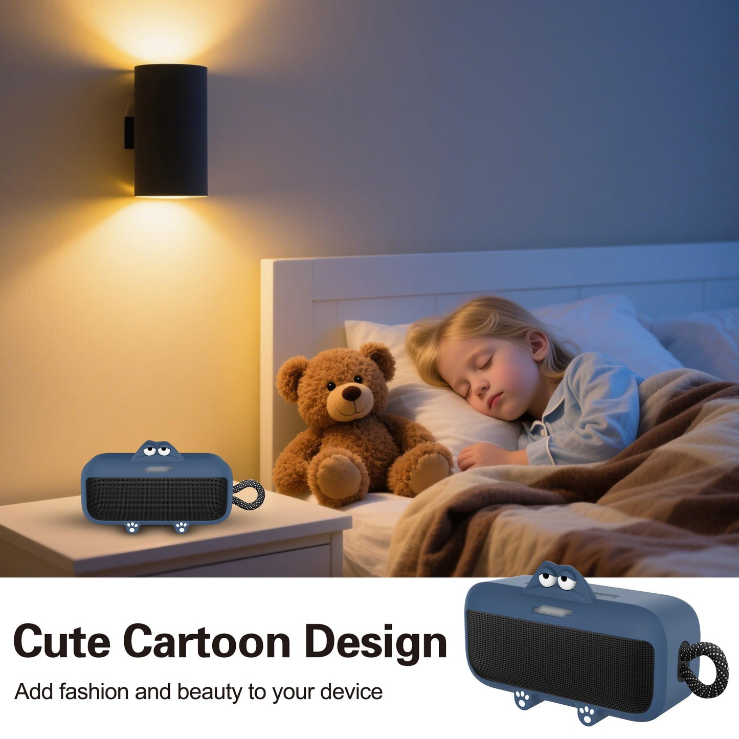Silicone Case for Bose SoundLink Plus Portable Bluetooth Speaker,Soft Cute Cartoon Protective Case Against Scratch and Drop, Only Compatible with Bose