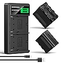 NEEWER Basics 2Pcs NP-F970 7800mAh Replacement Battery Dual USB Charger Compatible with Sony NP-F970 F960 F950 F770 F750 F570 F550 FX3 FX30 A7 Canon