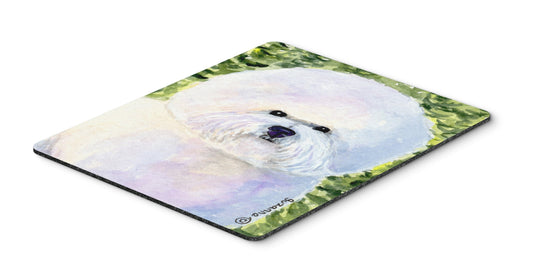 Caroline's Treasures SS8919MP Bichon Frise Mouse Pad, Hot Pad or Trivet for Home Office Gaming Working Computers Laptop Mouse Mat,Washable Large