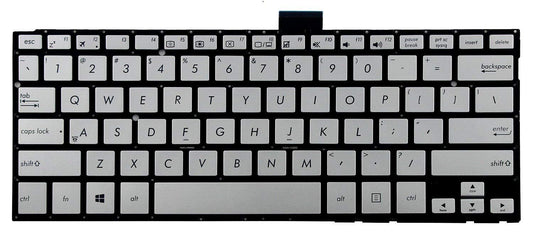 New English Laptop Keyboard (Without Frame) Replacement for Asus Q304 Q304UA Q304UA-BHI5T11, US Layout Silver Color