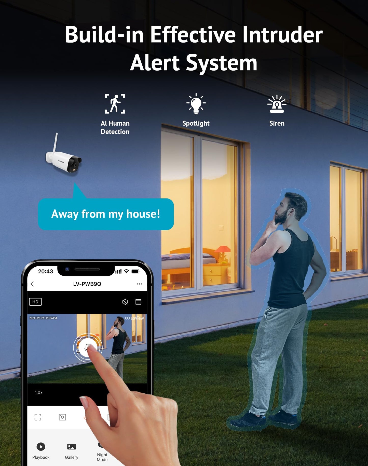 LaView 4K Outdoor Security Cameras,8MP HD Cameras for Home Security with AI Human Detection,IP65 Waterproof,2-Way Talk,Clear Night Vision,2.4G WiFi,SD