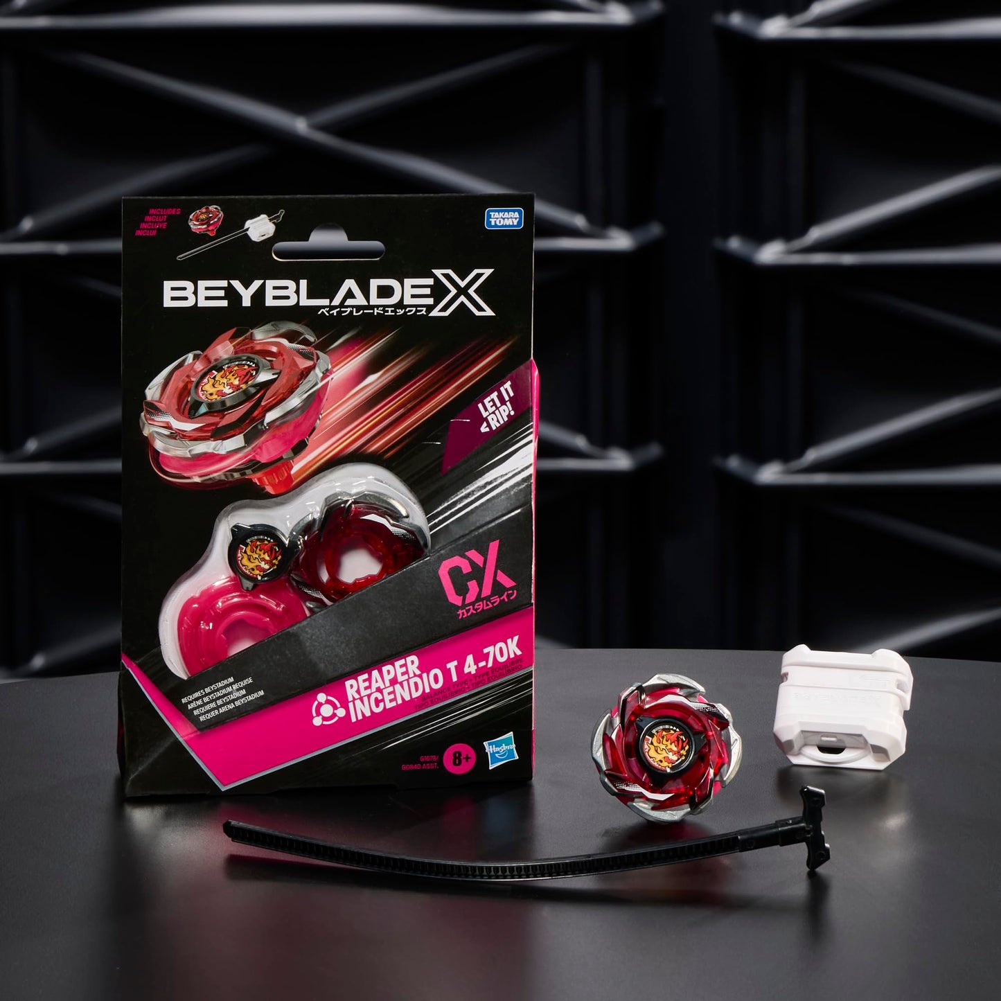 Beyblade X Reaper Incendio T 4-70K CX Starter Pack Set, Balance Type Top and Launcher; Authentic Takara Tomy Battle Tops Games, Toys for Boys and…