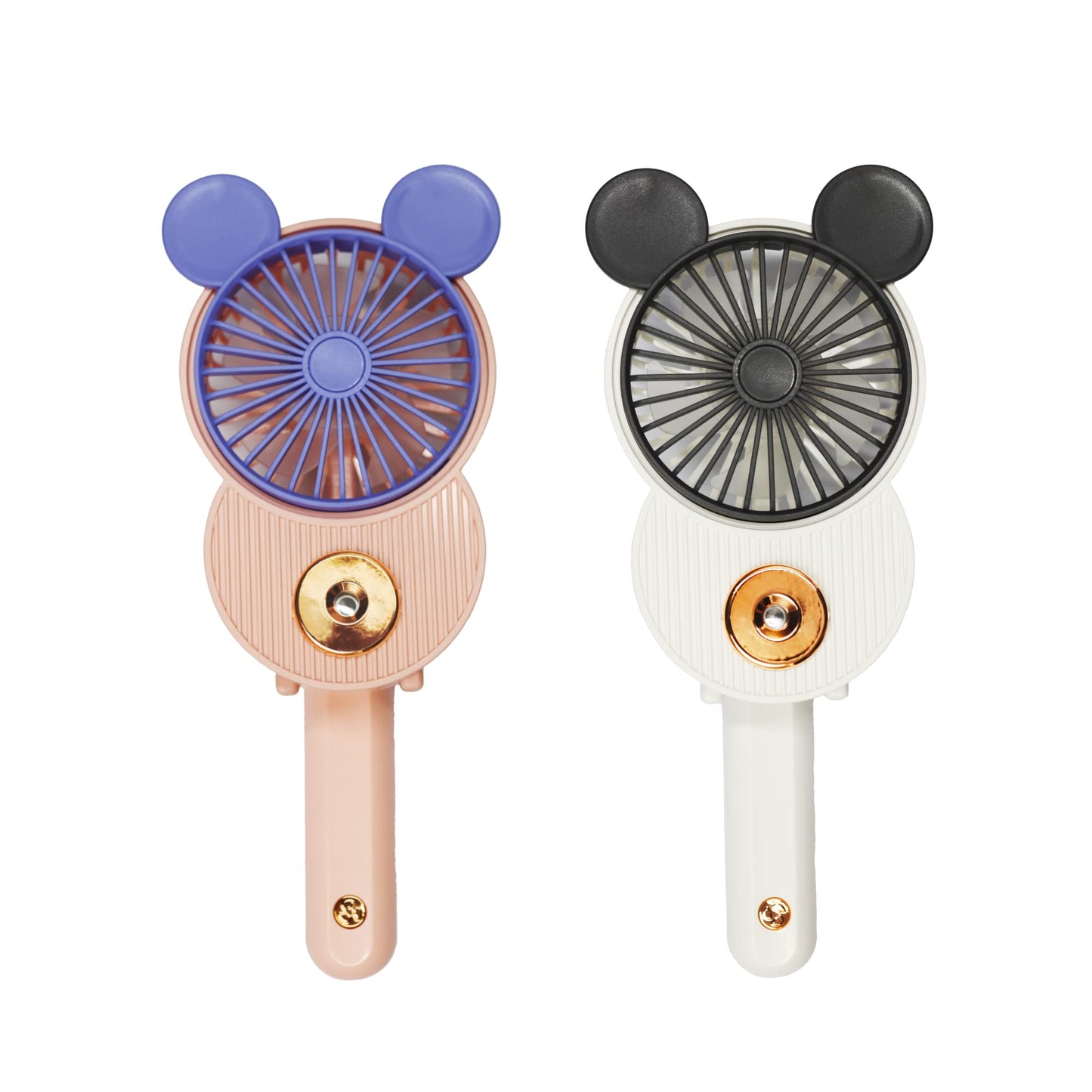 LACOVIA Cute Mouse Misting Personal Fan, Foldable Mini USB Fan(Pink&White)