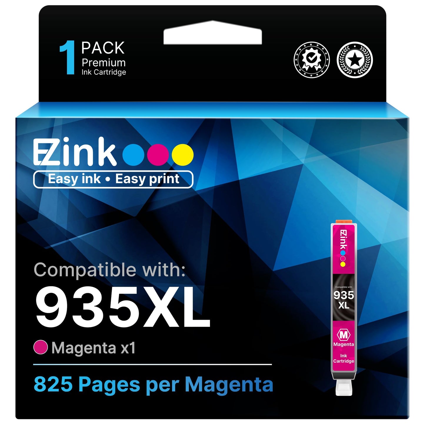 E-Z Ink Compatible Ink Cartridge Replacement for HP 935 935XL 934 XL High Yield to use with HP Officejet 6800 6812 6815 6825 6822 6820 OfficeJet Pro
