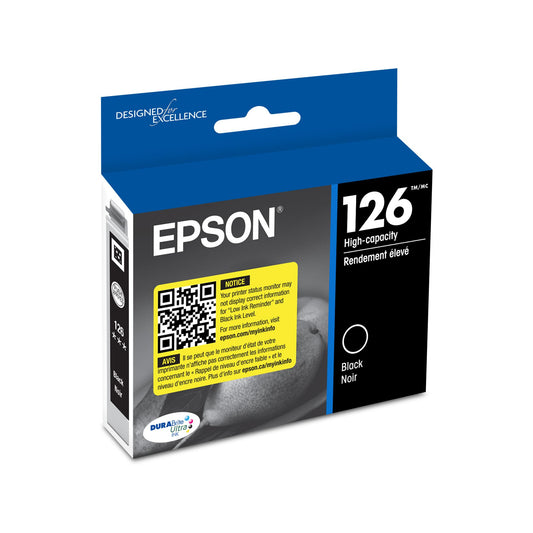 Epson 126 DURABrite Ultra Ink Black Cartridge for WF-3520, WF-3530, WF-3540, WF-520, WF-545, WF-630, WF-633, WF-635, WF-645, WF-7010, WF-7510