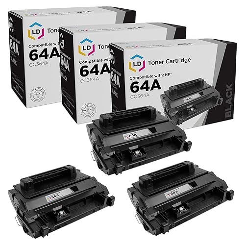 LD Products Compatible Toner Cartridge Replacement for HP 64A CC364A (Black, 3-Pack) for use in Laserjet: P4014dn, P4014n, P4015dn, P4015n, P4015tn