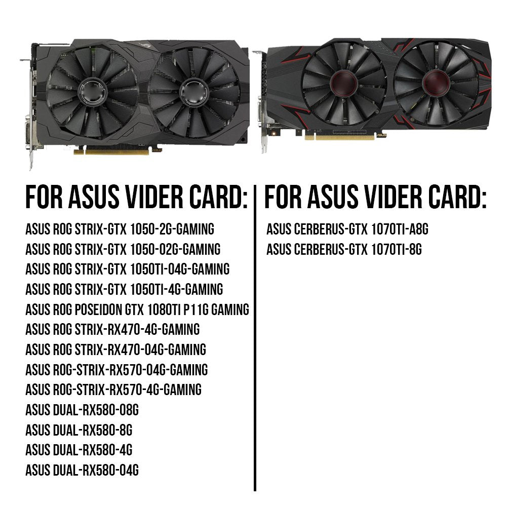Z.N.Z T129215SM 95mm 12V 0.25AMP Graphics Card Cooling Fan for ASUS ROG Strix GTX 1050 1050Ti RX470 RX570 RX580 Poseidon GTX 1080Ti P11G Gaming
