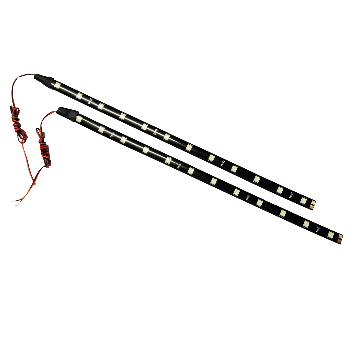 SOCAL-LED LIGHTING 30cm 12" White Flexible LED Strips High Power Bright 5050 12 SMD Car DRL Under Dash Accent Light, Waterproof, Cuttable, Pack of 2