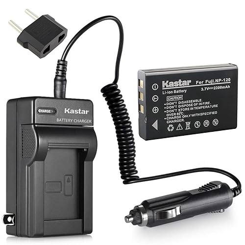 Kastar 1x Battery + Charger for Fujifilm NP-120 FinePix 603, F10, F11, KYOCERA Contax Tvs Digital, RICOH Caplio 300G, Caplio 400G Wide, Caplio Pro G3