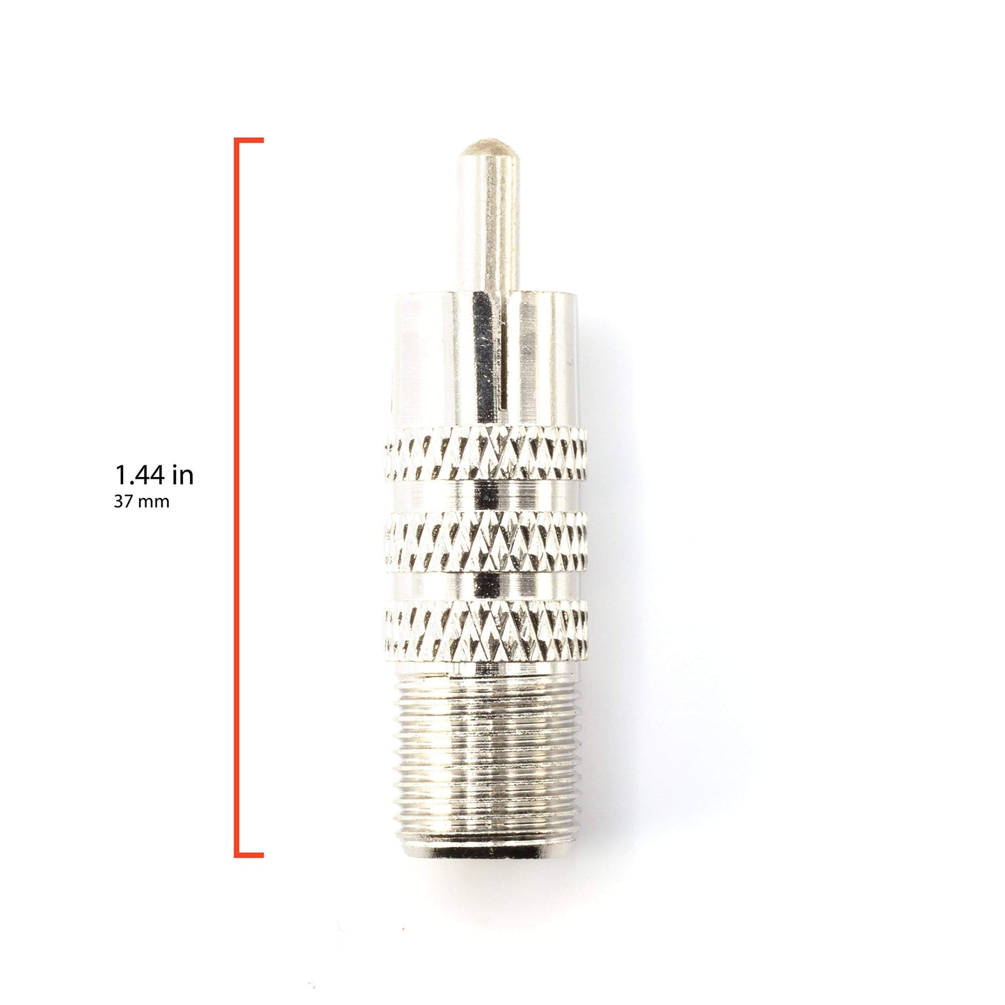 THE CIMPLE CO - RF (F81) and RCA Coaxial Adapter - RCA Male to Female F81 (F-Pin) Connector, Adapter, Coupler, and Converter - for RG11, RG6, RG59