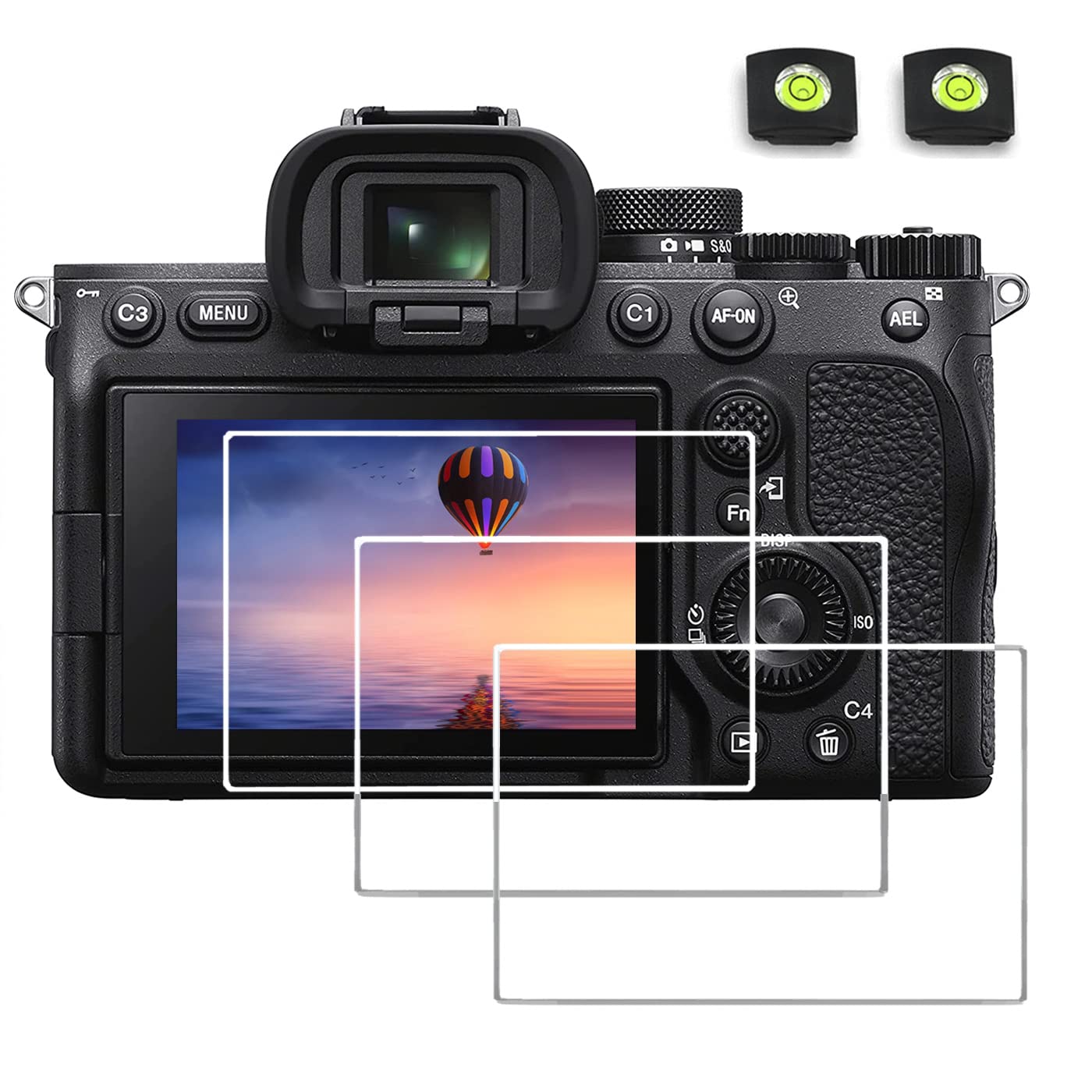 debous Screen Protector for Sony Alpha 7C II A7CII A6700 ZV-E1 7 IV A7 IV A7IV A7M4 A74 Camera, Anti-scratch Hard Tempered Glass Film (3+2 pack)