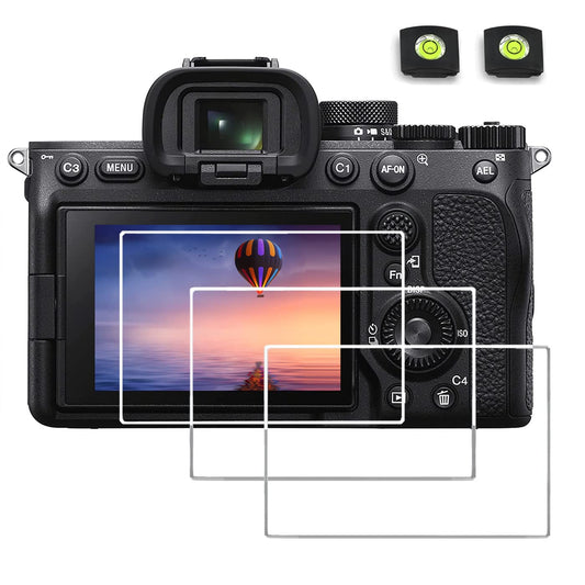 debous Screen Protector for Sony Alpha 7C II A7CII A6700 ZV-E1 7 IV A7 IV A7IV A7M4 A74 Camera, Anti-scratch Hard Tempered Glass Film (3+2 pack)