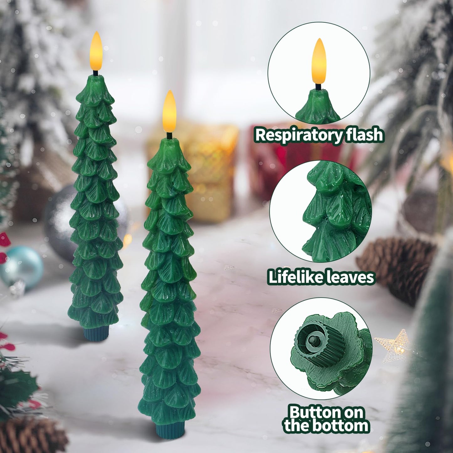 XingsLight LED Flameless Taper Candles with Remote & Timer - 6 Pack Battery Operated Christmas Window Candles, Warm White Flickering Light, Safe