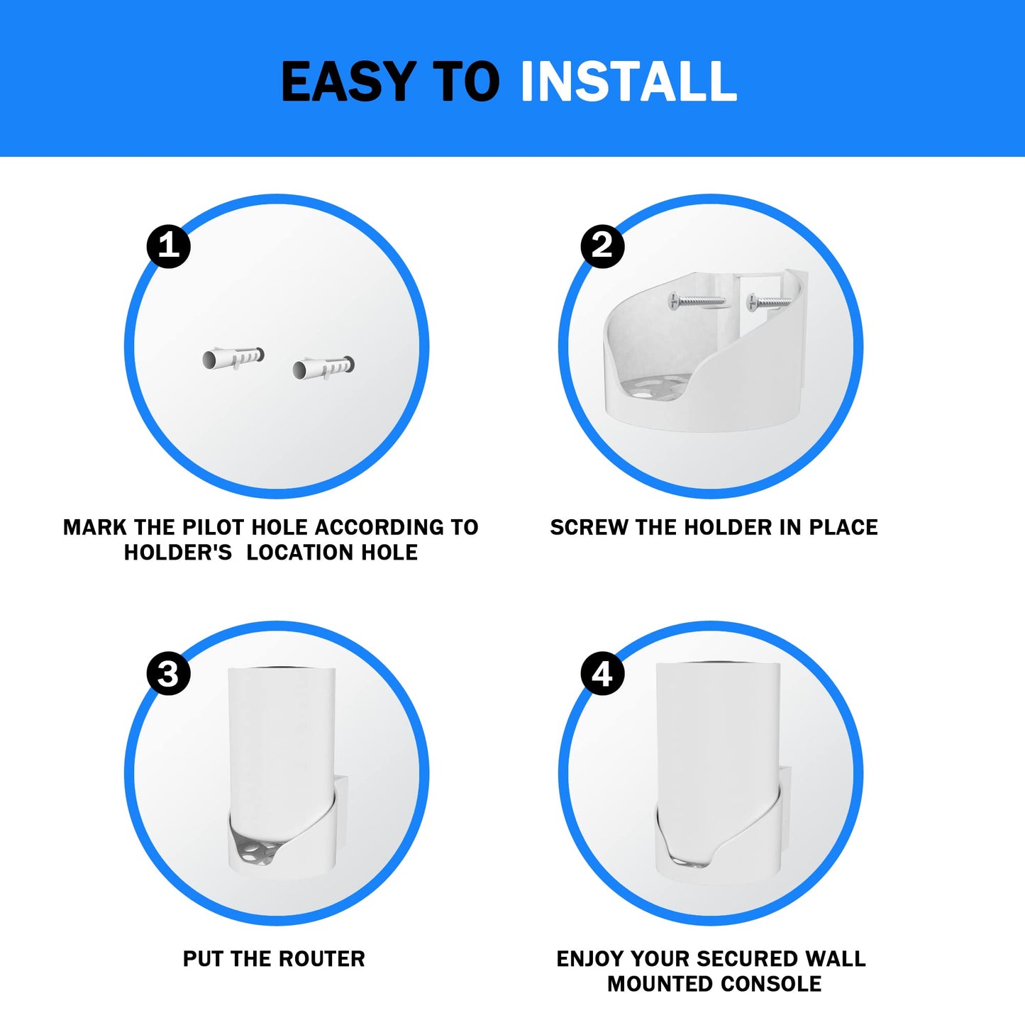 SONGCHEER Router Shelf Wall Mount for Tp Link Deco X68 XE75 XE75 Pro AXE5400 Deco Mesh WiFi 6E WiFi Router Holder Stand Bracket Shelf Cable Organizer