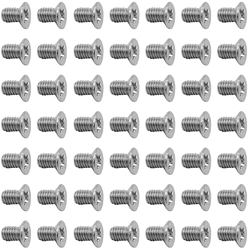 50Pcs Hard Drive Screws 2.5 inch,Stainless Flat Phillips Head HDD SSD M3 x 5mm Mounting Screw for Computer PC Laptop Case,2.5" Silver