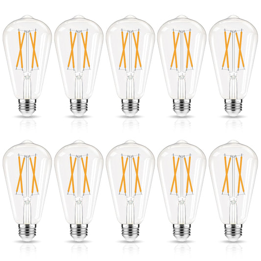 GvvooHome LED Edison Bulbs Dimmable, E26 Bulb 60 watt Equivalent Soft White