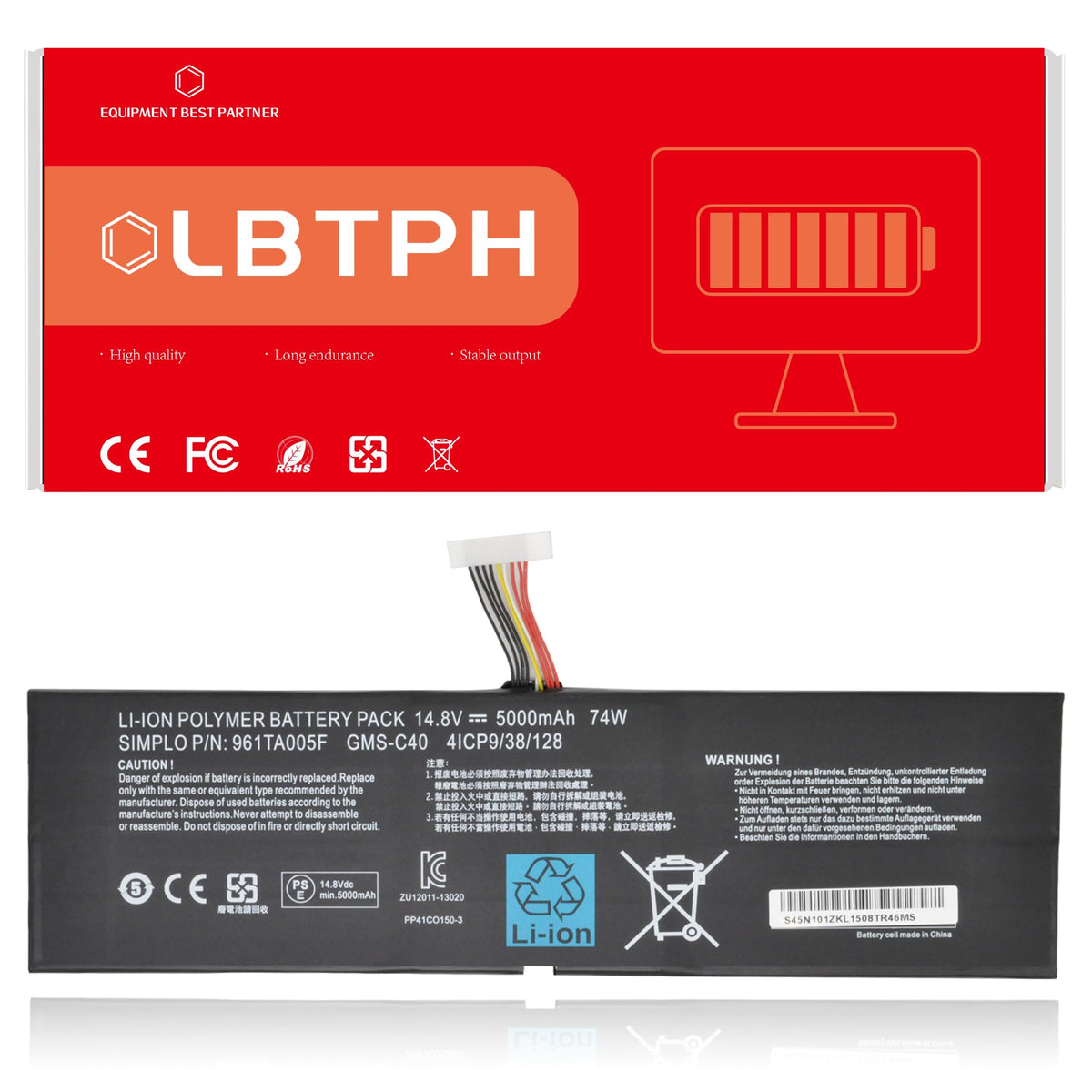 LBTECH GMS-C40 Compatible Laptop Battery Replacement for Razer Blade Pro 2013 2015 17 RZ09-0099 RZ09-00991101 RZ09-00991102 RZ09-0117 RZ09-01171E11