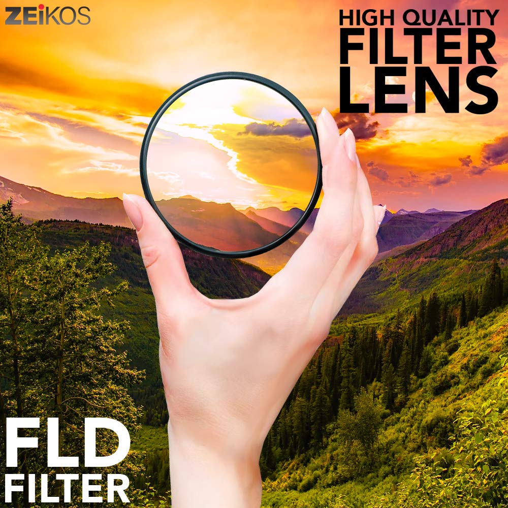 67MM Zeikos Photo Professional Photography Filter Kit (UV, CPL Polarizer, FLD) for Camera Lens with 67MM Filter Thread + Filter Pouch with Miracle