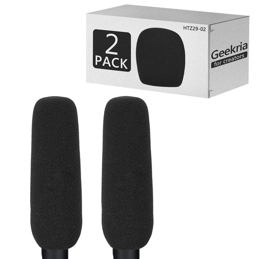 Geekria for Creators Foam Windscreen for 3/4'' (2 CM) Diameter Microphones, Antipop Foam Cover, Mic Wind Cover, Sponge Filter Compatible with