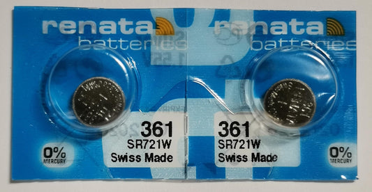Renata 361 SR721W Batteries - 1.55V Silver Oxide 361 Watch Battery (2 Count)