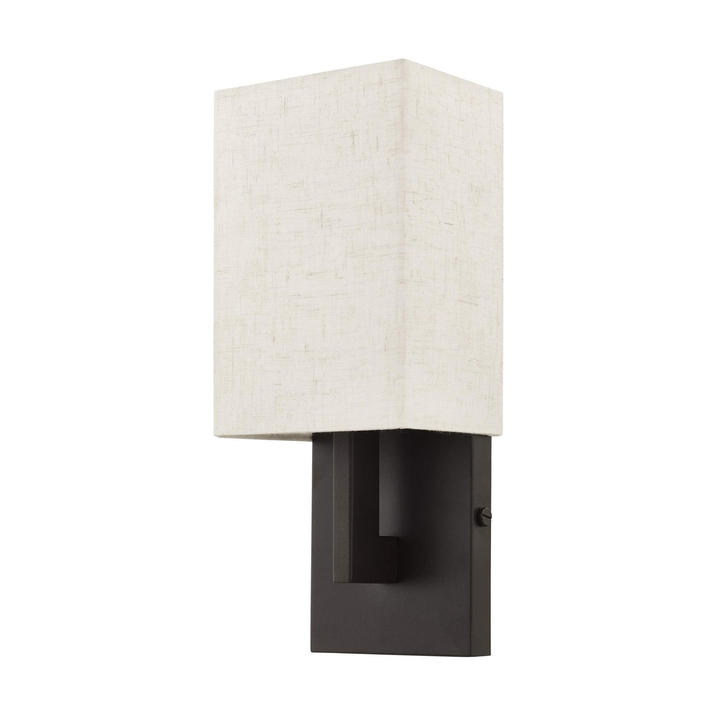 Livex Lighting 52131-92 Transitional One Light Wall Sconce from Meridian Collection Dark Finish, English Bronze