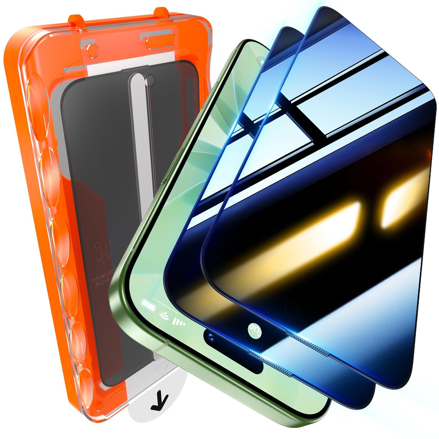 UniqueMe 2 Pack for iPhone 16 Pro/iPhone 17 Privacy Screen Protector