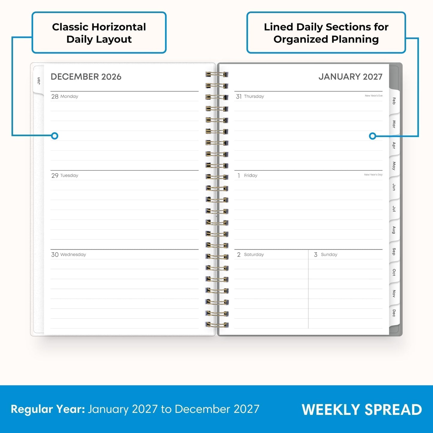 Blue Sky 2027 Weekly & Monthly Planner Calendar, 5"x8", Sophie