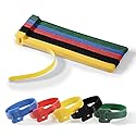 50PC 8 In Reusable Cable Ties, Multi-Purpose Cord Ties for Electronics, Cable Management Ties, Adjustable Fastening Hook and Loop StrapsHome/Office